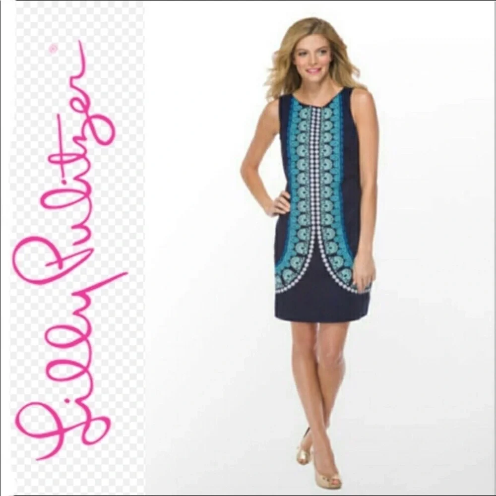 LILLY PULITZER Stephanie Shift Dress Size 4 - Picture 9 of 10